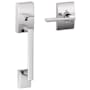 Schlage Century Lower Handle Set for Schlage Deadbolts with Latitude Interior Lever and Century Decorative Rose Bright Chrome