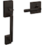 Schlage Century Lower Half Handleset for Schlage Deadbolts with Broadway Lever Aged Bronze