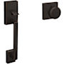 Schlage Century Lower Half Handleset for Schlage Deadbolts with Bowery Knob Aged Bronze