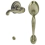 Schlage Plymouth Lower Handleset for Schlage Deadbolts with Flair Interior Right Handed Lever Antique Brass