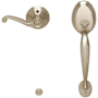 Schlage Plymouth Lower Handleset for Schlage Deadbolts with Flair Interior Right Handed Lever Satin Nickel