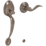 Schlage Left Handed Plymouth Keyed Entry Handleset with an Accent Lever from the Plymouth Collection (Plymouth Electronic Keypad Deadbolt sold separately) Antique Pewter