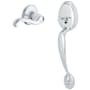 Schlage Plymouth Lower Handleset for Schlage Deadbolts with Flair Interior Right Handed Lever Bright Chrome