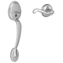 Schlage Plymouth Lower Handleset for Schlage Deadbolts with Flair Interior Right Handed Lever Satin Chrome