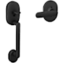 Schlage Remsen Sectional Lower Half Handleset with Davlin Interior Lever Matte Black