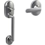 Schlage Remsen Sectional Lower Half Handleset with Davlin Interior Lever Bright Chrome