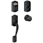 Schlage Camelot Electronic Handleset with Georgian Knob Aged Bronze