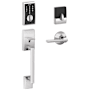 Schlage Century Touch Entry Handleset with Latitude Lever Bright Chrome