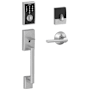 Schlage Century Touch Entry Handleset with Latitude Lever Satin Chrome