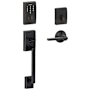 Schlage Century Touch Entry Handleset with Latitude Lever Aged Bronze