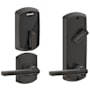 Schlage Greenwich Electronic Keyless Entry Interconnected Locks with Latitude Lever and Control™ Technology Aged Bronze