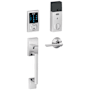 Schlage Connect Century Touchscreen Handleset with Latitude Lever and Built-in Alarm Bright Chrome