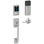 Schlage Connect Century Touchscreen Handleset with Latitude Lever and Built-in Alarm Satin Chrome