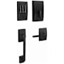 Schlage Encode WiFi Enabled Electronic Keypad Deadbolt with Century Entry Handleset and Latitude Lever Matte Black