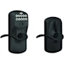 Schlage Keypad Entry Lock Leverset with Flex Lock and Accent Lever from the Plymouth Collection Matte Black