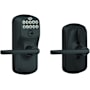 Schlage Keypad Entry Lock with Flex Lock with Lattitude Lever from the Plymouth Collection Matte Black