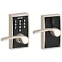 Schlage Century Touch Entry Leverset with Merano Lever Satin Nickel
