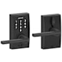 Schlage Century Touch Entry Leverset with Latitude Lever Matte Black