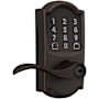 Schlage Encode WiFi Enabled Electronic Keypad Accent Door Lever with Camelot Trim Aged Bronze