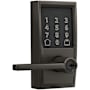 Schlage Encode WiFi Enabled Electronic Keypad Latitude Door Lever with Century Trim Black Stainless