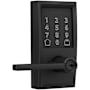 Schlage Encode WiFi Enabled Electronic Keypad Latitude Door Lever with Century Trim Matte Black