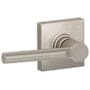 Schlage Broadway Passage Door Lever Set with Decorative Collins Trim (Formerly Dexter) Satin Nickel