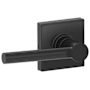 Schlage Broadway Passage Door Lever Set with Decorative Collins Trim (Formerly Dexter) Matte Black