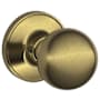 Schlage Corona Passage Door Knob Set (Formerly Dexter) Antique Brass