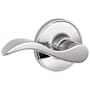Schlage Seville Passage Door Lever Set with Round Rose from the J Series Polished Chrome