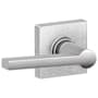 Schlage Solstice Passage Door Lever Set with Decorative Collins Trim (Formerly Dexter) Satin Chrome