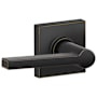 Schlage Solstice Passage Door Lever Set with Decorative Collins Trim (Formerly Dexter) Aged Bronze