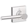 Schlage Broadway Non-Turning One-Sided Dummy Door Lever with Decorative Collins Trim (Formerly Dexter) Polished Chrome