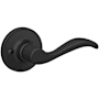 Schlage Seville Right Handed Non-Turning One-Sided Dummy Door Lever with Round Rose from the J Series Matte Black