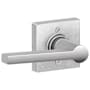 Schlage Solstice Non-Turning One-Sided Dummy Door Lever with Decorative Collins Trim (Formerly Dexter) Satin Chrome