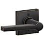 Schlage Solstice Non-Turning One-Sided Dummy Door Lever with Decorative Collins Trim (Formerly Dexter) Aged Bronze