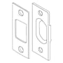 Schlage Square Cornered Plate with Strike Frame Reinforcer (Formerly Dexter) Polished Brass
