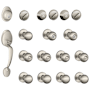 Schlage Barcelona Complete House Door Hardware Package with Corona Interior Knobs and Single Cylinder Exterior Front Door Handleset from the J-Series (Formerly Dexter) Satin Nickel