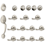 Schlage Barcelona Complete House Door Hardware Package with Torino Interior Levers and Single Cylinder Exterior Front Door Handleset from the J-Series (Formerly Dexter) Satin Nickel