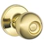 Schlage Corona Privacy Door Knob Set (Formerly Dexter) Polished Brass