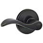 Schlage Seville Privacy Door Lever Set with Round Rose from the J Series Aged Bronze