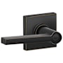 Schlage Solstice Privacy Door Lever Set with Decorative Collins Trim (Formerly Dexter) Aged Bronze