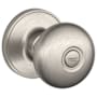 Schlage Stratus Privacy Door Knob Set with Round Rose from the J Series Satin Nickel