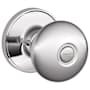 Schlage Stratus Privacy Door Knob Set with Round Rose from the J Series Bright Chrome