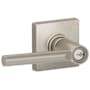 Schlage Broadway Single Cylinder Keyed Entry Door Lever Set with Decorative Collins Trim (Formerly Dexter) Satin Nickel