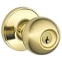 Schlage Corona Keyed Entry Single Cylinder Door Knob Set (Formerly Dexter) Polished Brass
