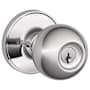 Schlage Corona Keyed Entry Single Cylinder Door Knob Set (Formerly Dexter) Polished Chrome