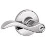 Schlage Seville Single Cylinder Keyed Entry Door Lever Set with Round Rose from the J Series Bright Chrome