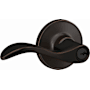 Schlage Seville Single Cylinder Keyed Entry Door Lever Set with Round Rose from the J Series Aged Bronze