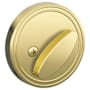 Schlage One Sided Deadbolt from the JD-Series (Formerly Dexter) Polished Brass