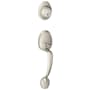 Schlage Barcelona Single Cylinder Keyed Entry Handleset Exterior Pack from the J-Series from the J-Series Satin Nickel